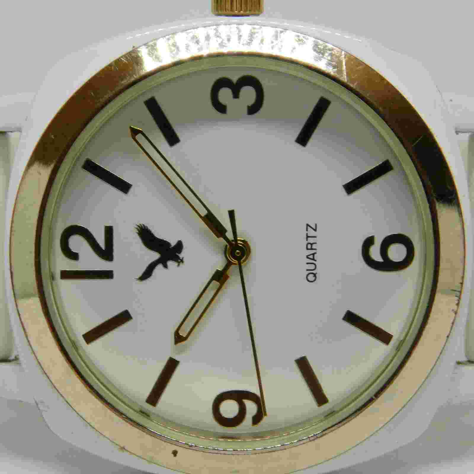 American Eagle Outfitters White Tone Quartz Analog Unisex Watch New Battery