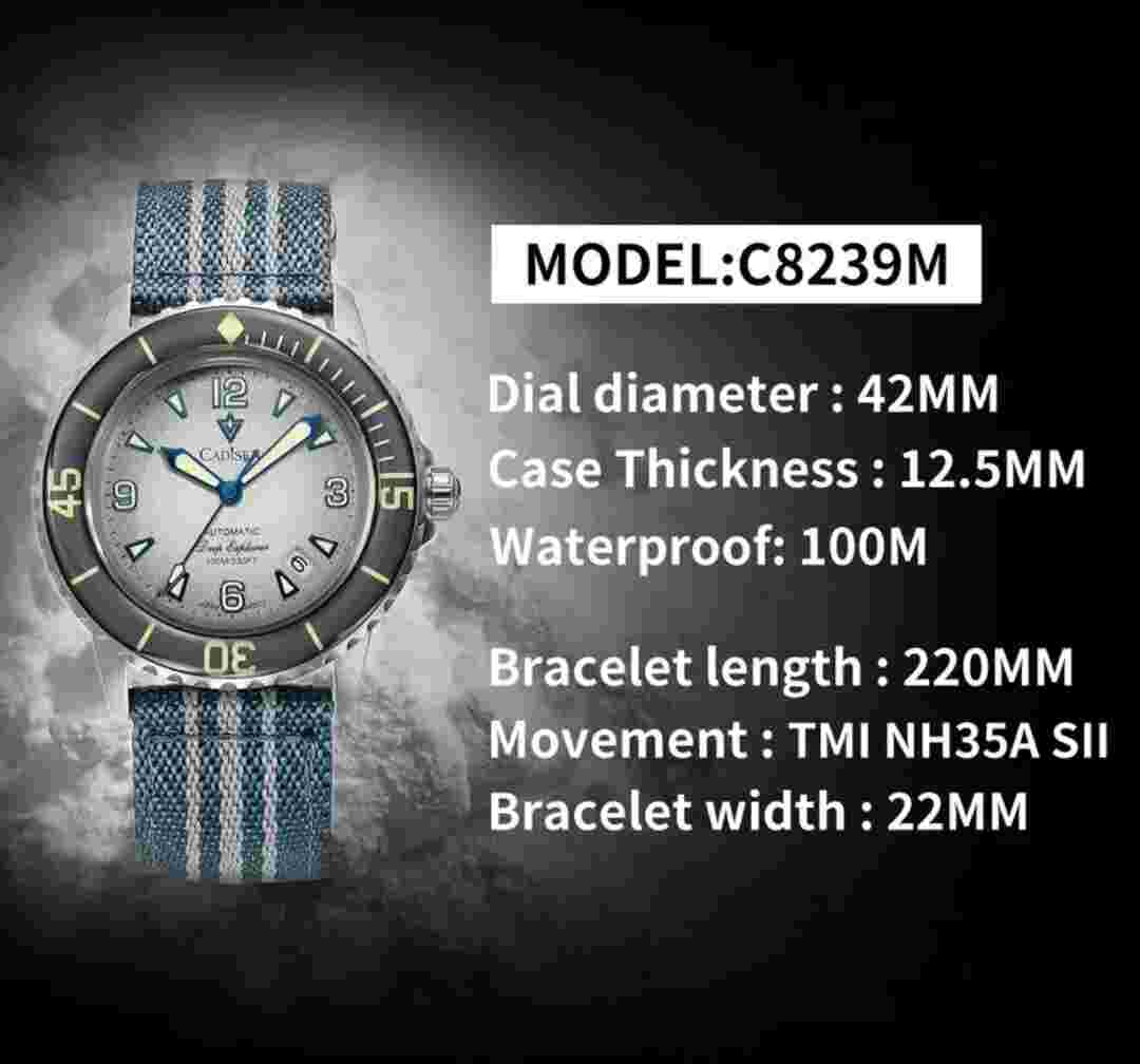 Latest NH35 Divers 100M  Fathoms 50 42MM Japan NH35 Automatic Mechanical C8239