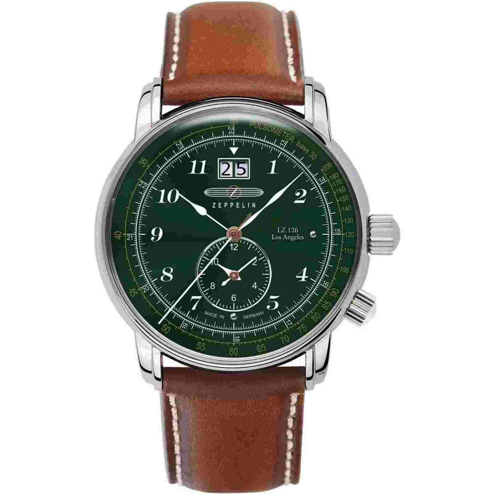 Zeppelin 8644-4 Men's Los Angeles Dual Time Wristwatch