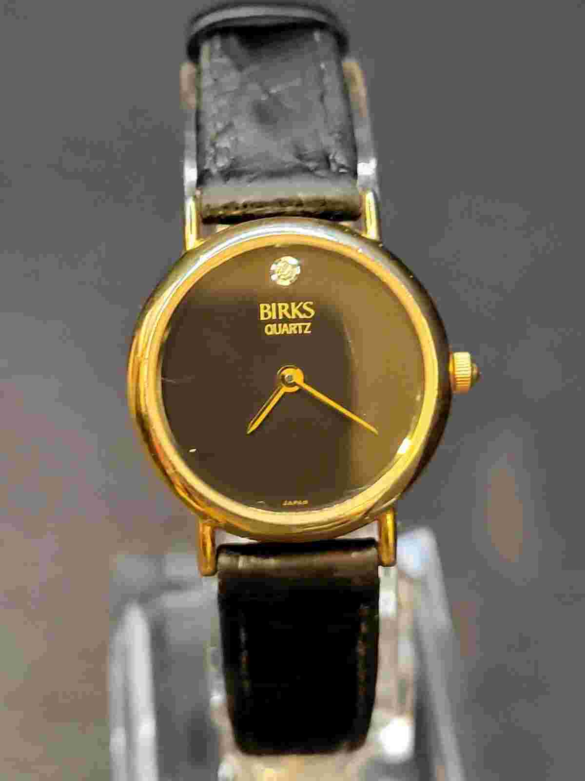 Birks Japan Vintage Ladies Watch 5M Goldplated with Gemstone WR-Rare New Battery