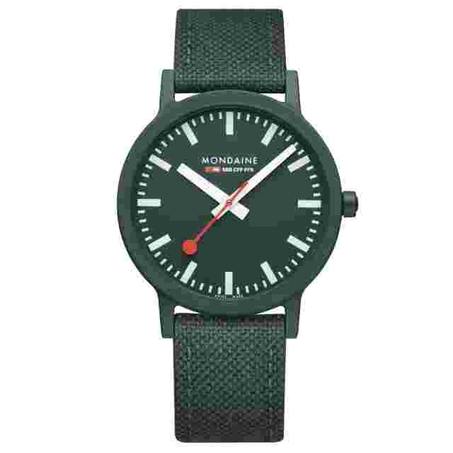 Mondaine Watch MS1.41160.LF Official Swiss Railways Essence 1 5/8in Green
