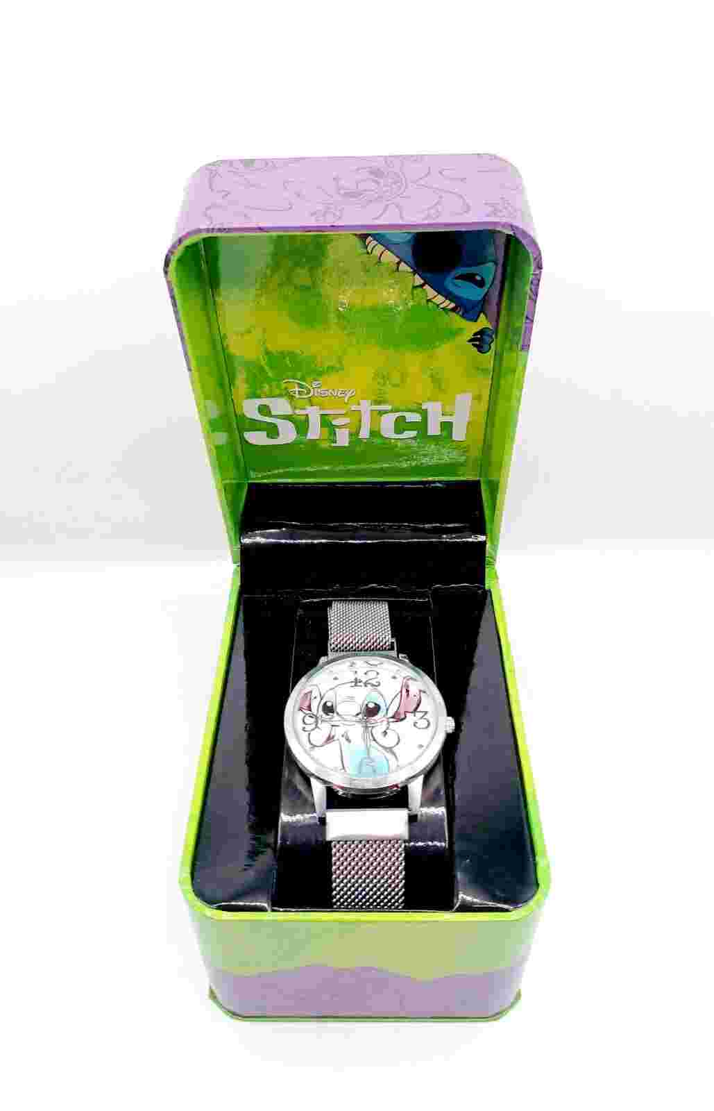 Disney LILO & Stitch Analog Quartz Wrist Watch with Small Face, Silver Accents