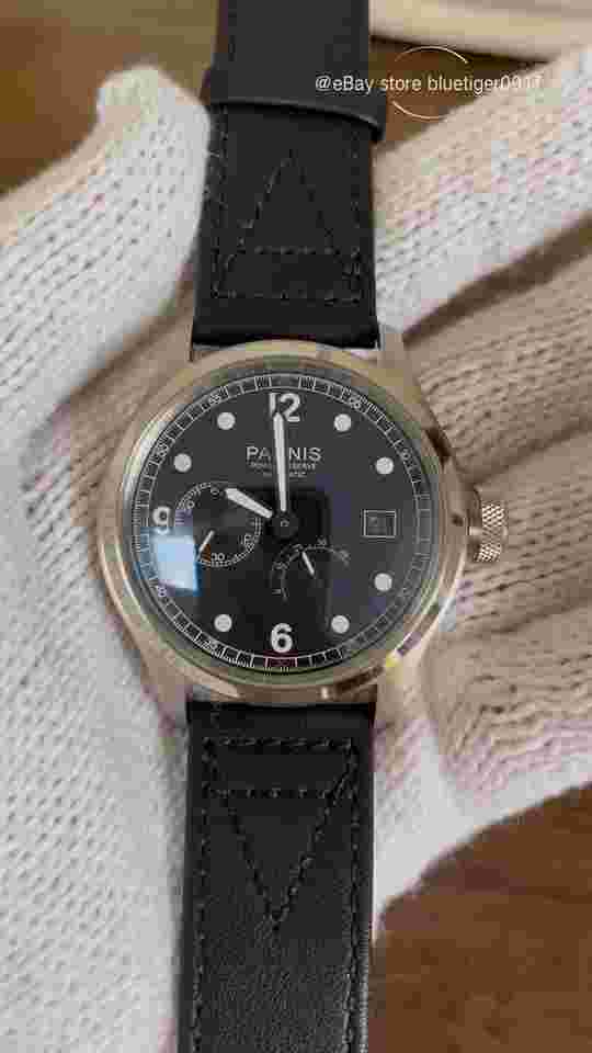 PARNIS Gents 46.5mm Automatic Watch for Men Power Reserve Movement Wristwatches