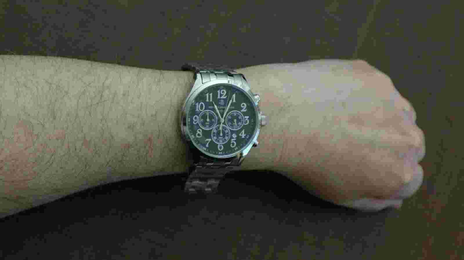Brooks Brothers Men's All Stainless Steel Chronograph Watch Japan Movement - NEW