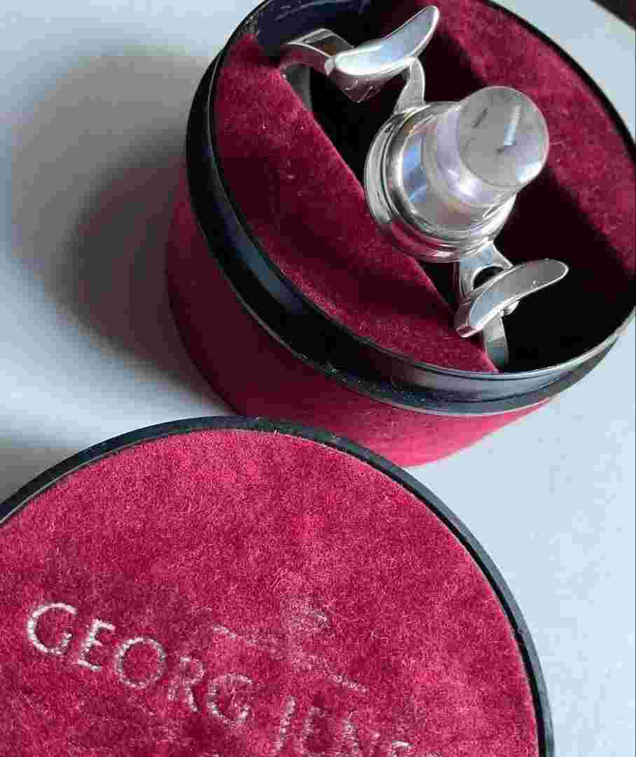 Georg Jensen Torun Sterling Bangle Watch #2331 Rock Crystal Size M Vintage