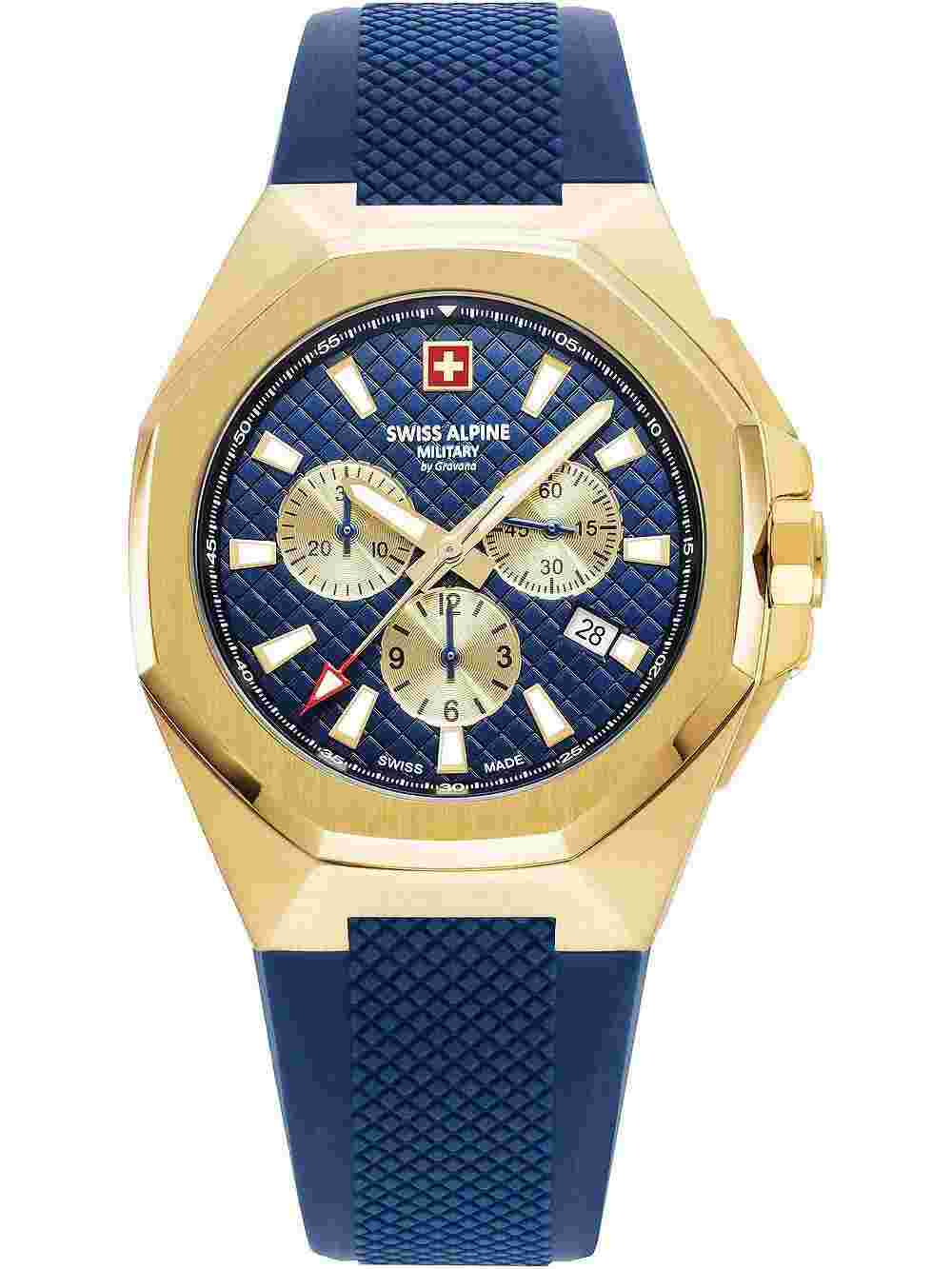 Swiss Alpine Military 7005.9815 Typhoon Chronograph Mens Watch 42mm 10ATM