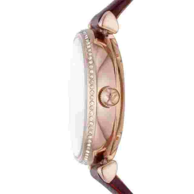 EMPORIO ARMANI AR60044 BURGUNDY LEATHER WOMEN WATCH