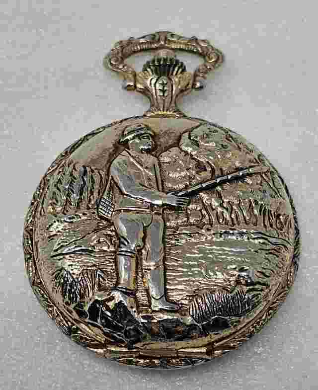 Vintage Kronotron Fisherman Antimagnetic Pocket Watch