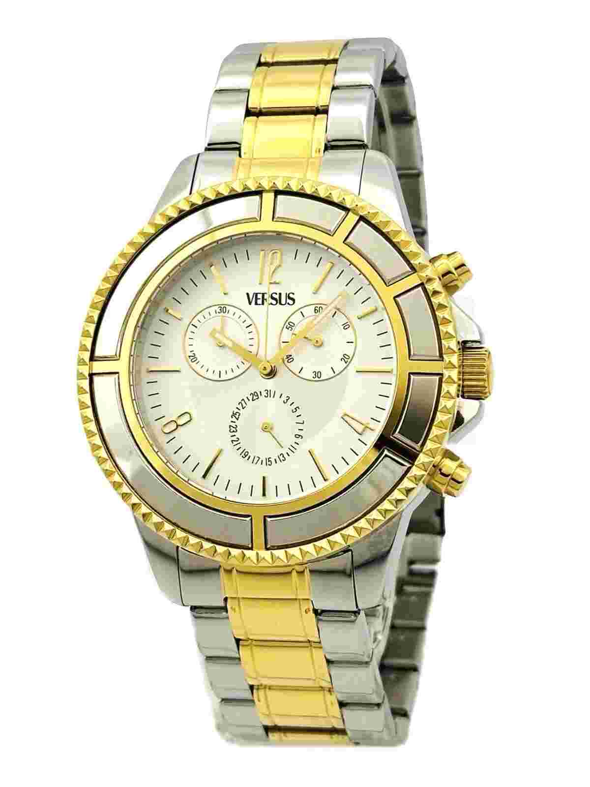 Versus by Versace SGN060013 Unisex Tokyo Silver Dial Two-Tone Stainless Watch