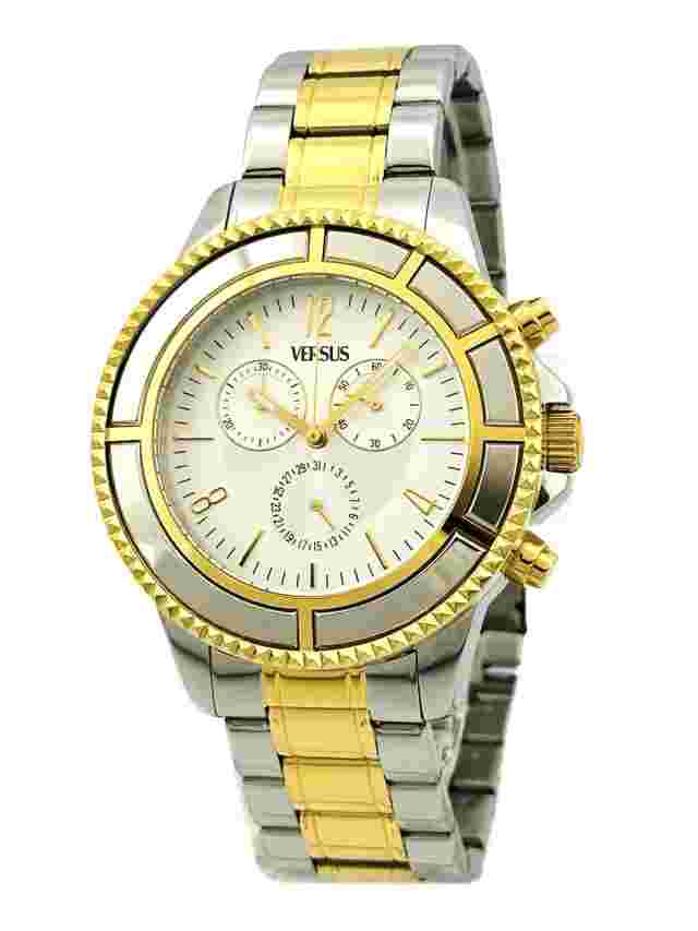 Versus by Versace SGN060013 Unisex Tokyo Silver Dial Two-Tone Stainless Watch