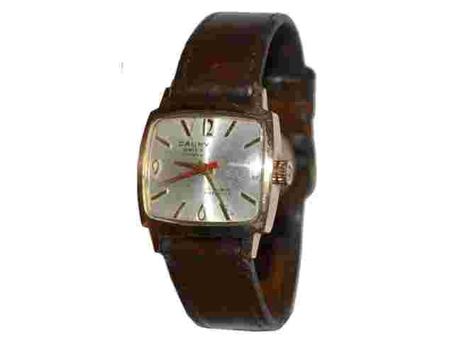 CAUNY Men's Swiss Made Watch in gold plate 10 microns years 50s CU01 T0G