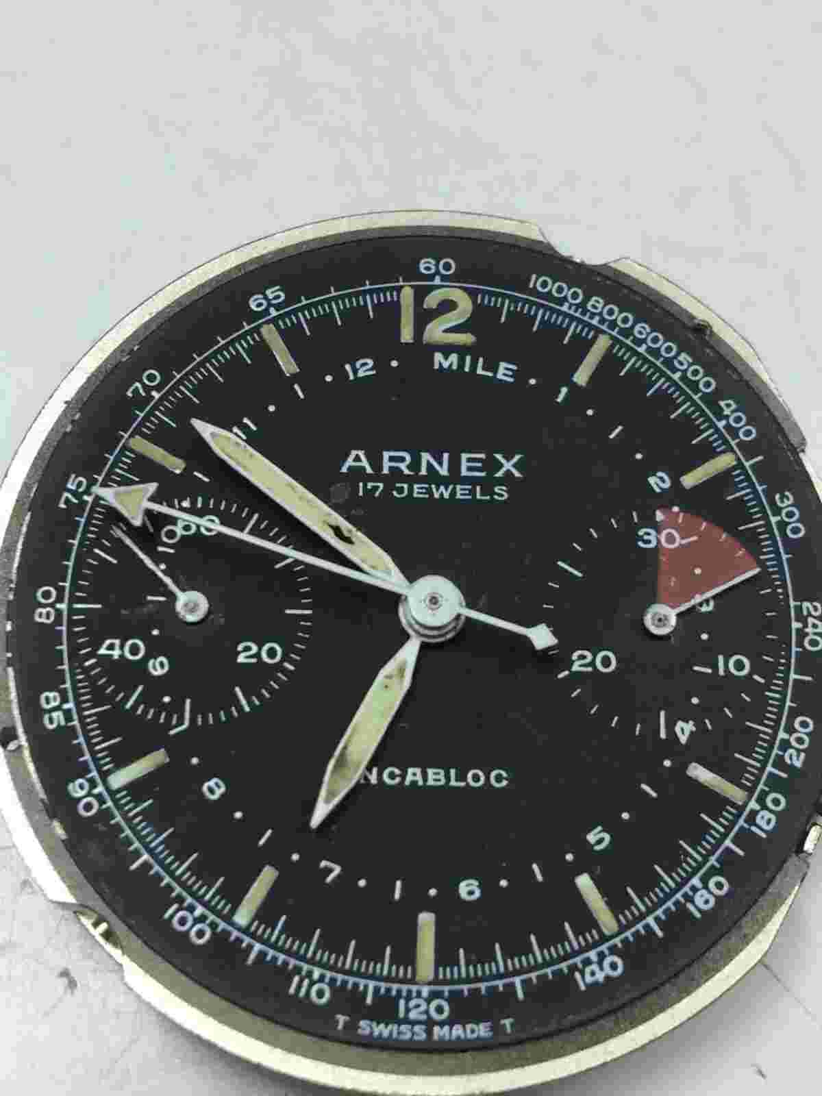 ARNEX MANUAL WINDING VALJOUX 7730 SIGNED BY J.P. PINGOUIN 17 JEWELS