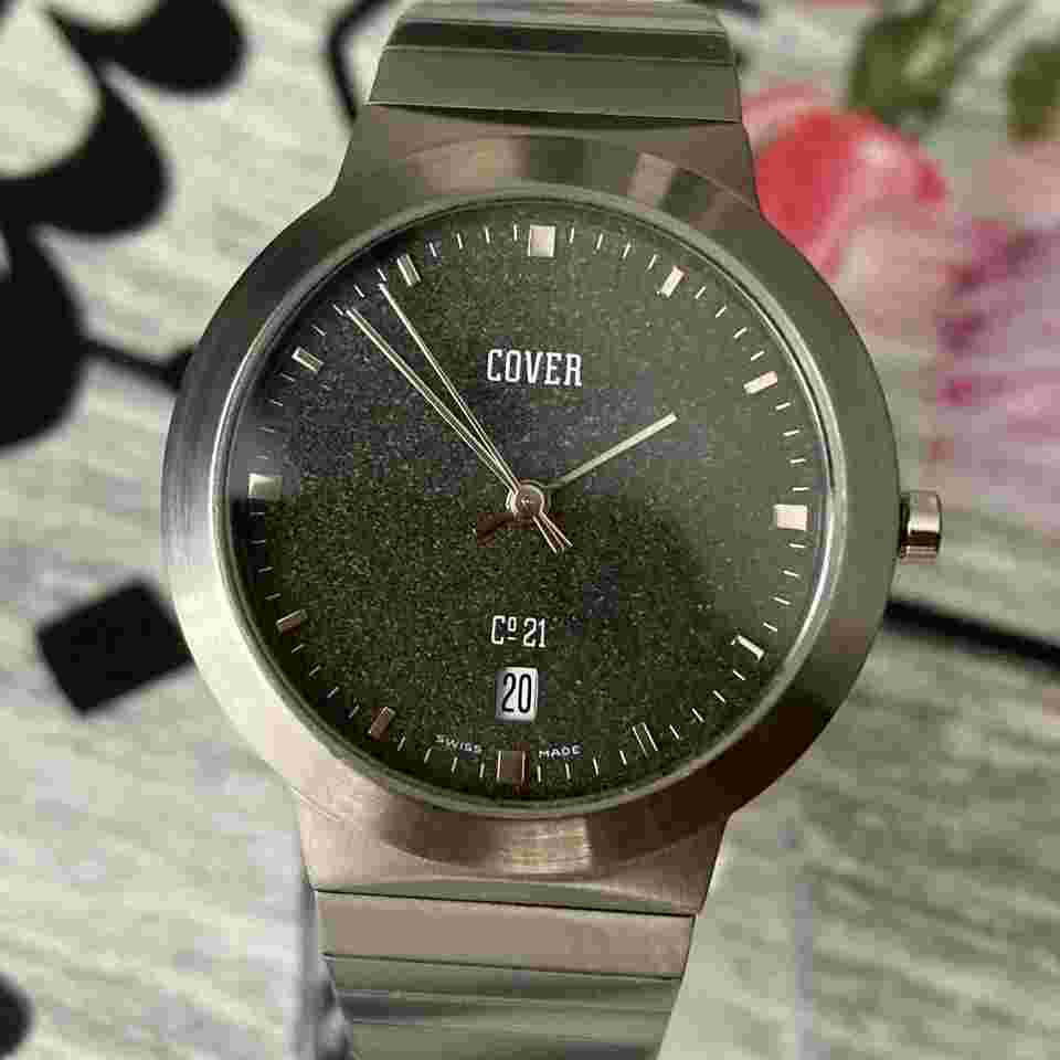 Cover C021 Watch WORLD Mens Swiss Made Grey Dial All Steel 35mm Case