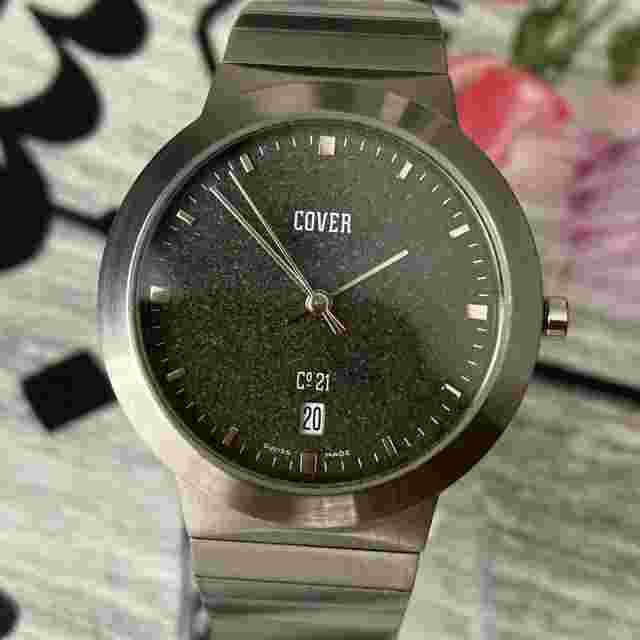 Cover C021 Watch WORLD Mens Swiss Made Grey Dial All Steel 35mm Case