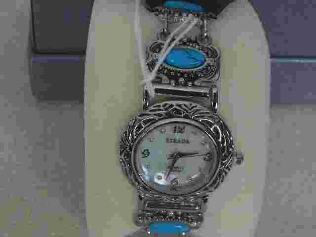 STRADA Japanese Movement Watch with Stainless Steel & Howlite Bracelet band NEW