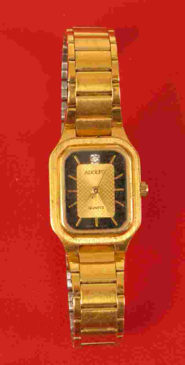 ADOLFO WATCH NOT WORKING FOR PARTS/REPAIR UNTESTED MAY JUST NEED BATTERY !
