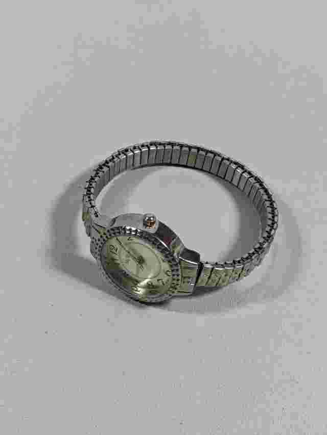 Bay Studio Silver Tone Classic Style Stainless Steel Stretch Band Watch