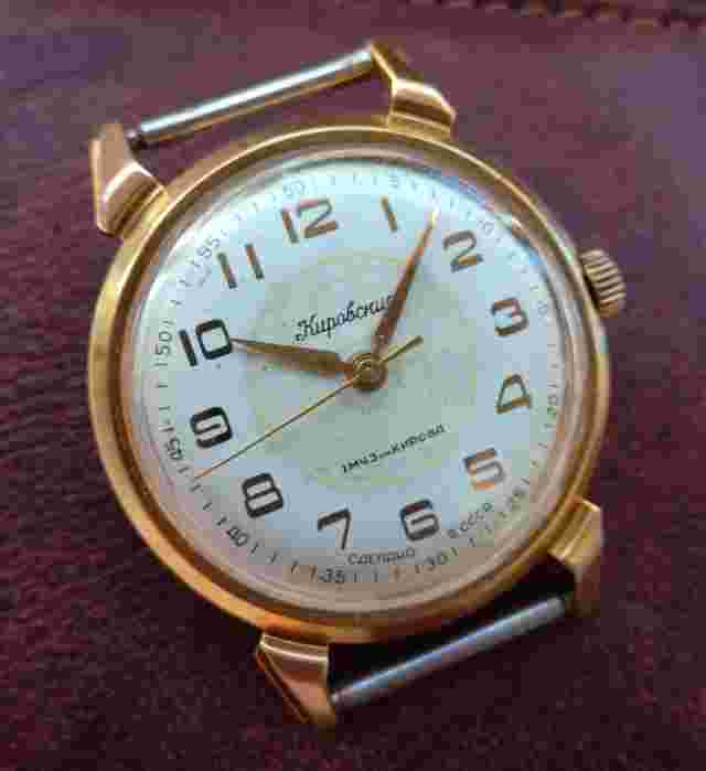 Vintage Kirovskie CRAB Au 20 Soviet USSR wrist watch 1 MCHZ