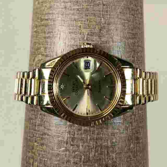 Sarah Coventry Women LSC047 Dress Gold Fluted 24mm Expansion Quartz Watch 5 3/4"