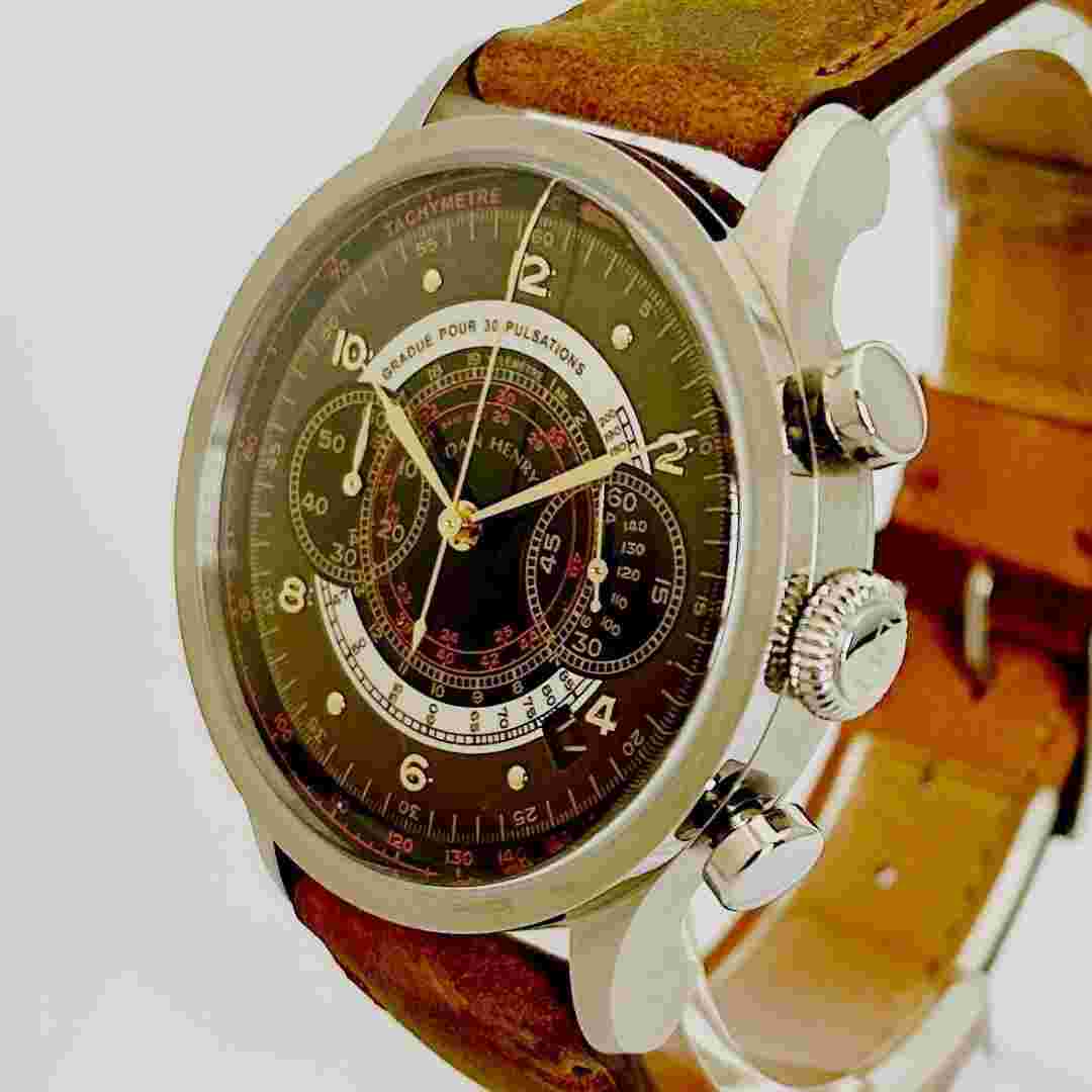 DAN HENRY Watch Military Chronograph 41mm Mecha Quartz Stainless Steel
