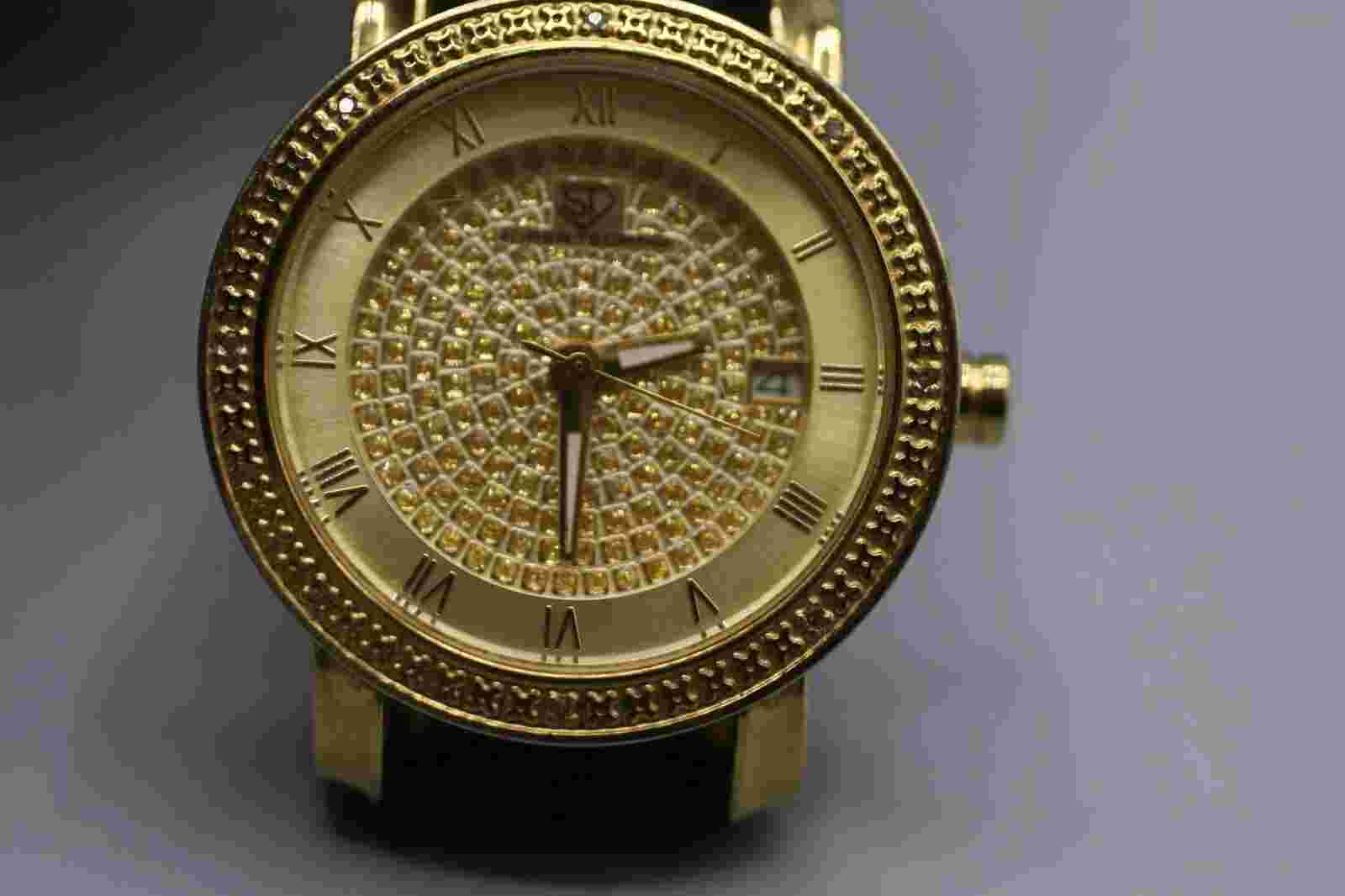 Super Techno Mens Watch I-5120, New battery & New Leather Strap.