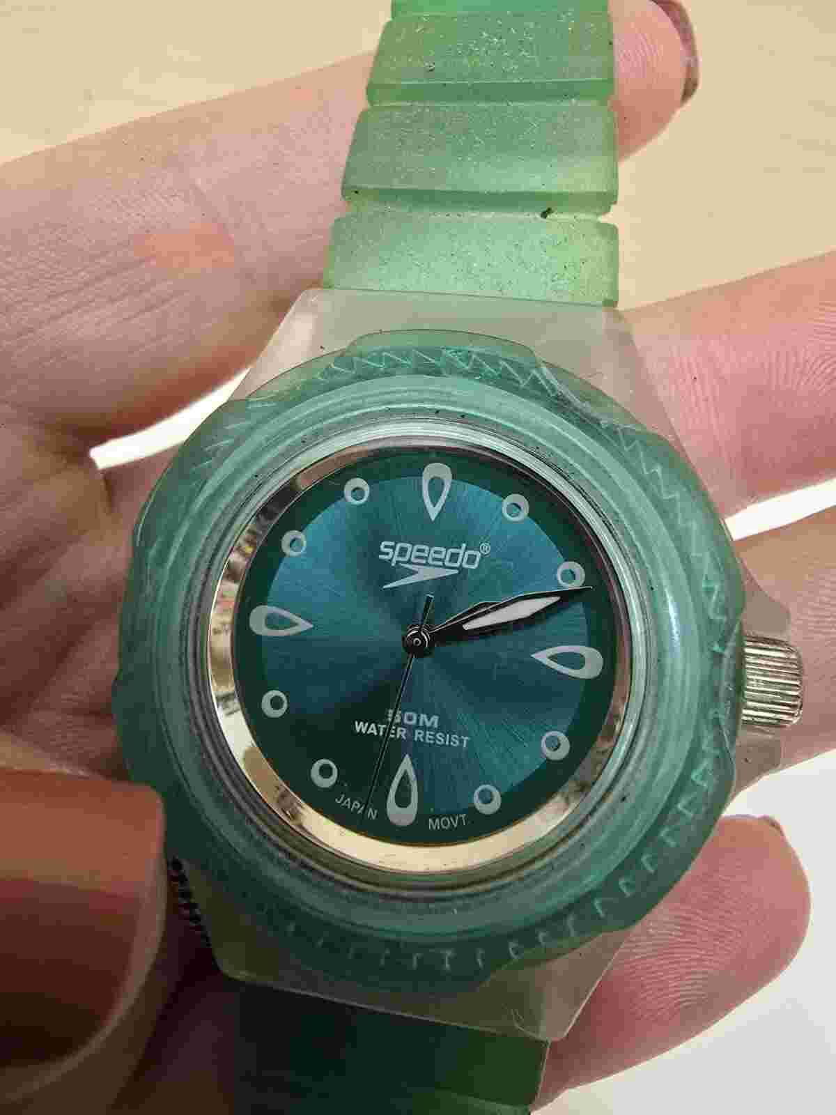 Great Green Speedo Wrist Watch **UNTESTED NEEDS BATTERY