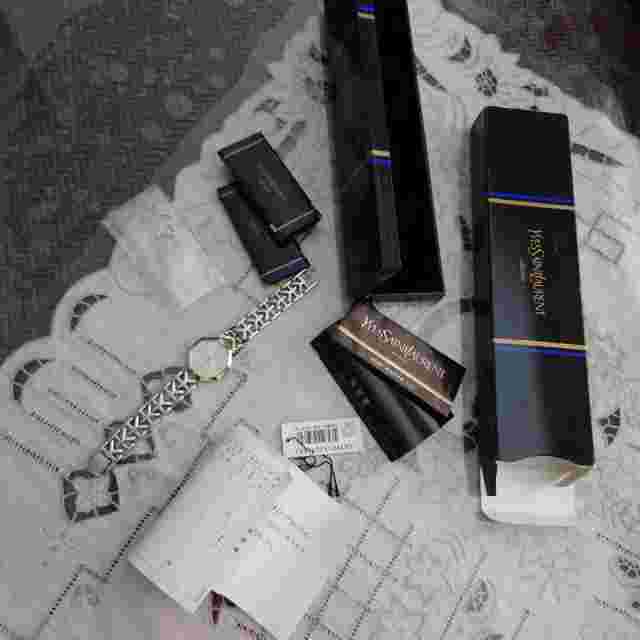 Yves Saint Laurent Men's Vintage Watch Quartz Analog with Box