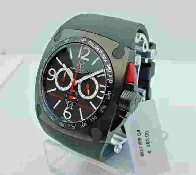 Men's Watch Chronograph AVIO MILANO Mack II Case XL 1 31/32in Black, Series