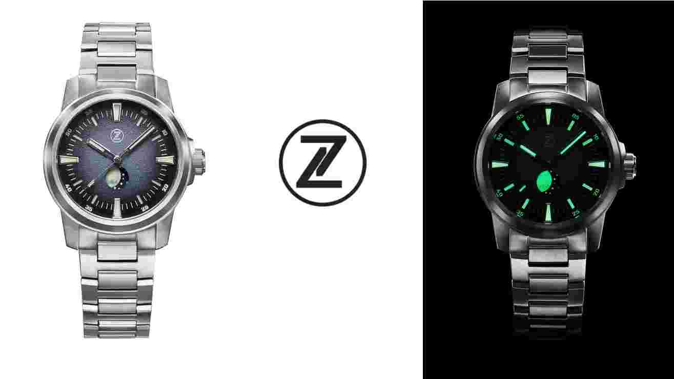 Zelos Aurora_Moonphase_Eclipse_Grey - New in box (unworn with seal)