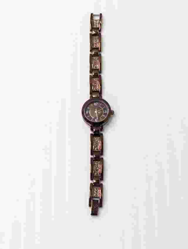 Allude Ladies Watch Copper Tone Metal Band Round Case Women's Dial New Battery