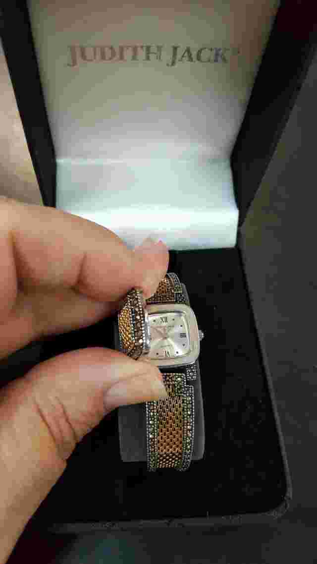 Judith Jack Women's Watch Quartz Sterling Silver Case Swiss Movt Stainless Back