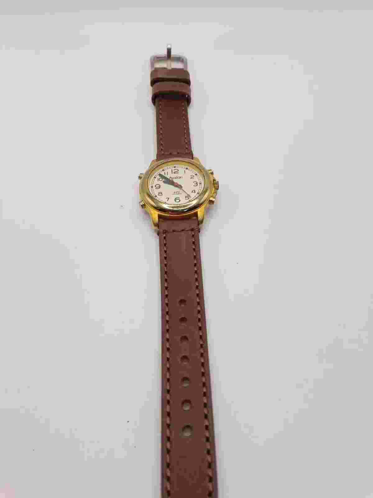 AVALON MEN'S TAKING WATCH - FULLY FUNCTIONAL - NEW HEAVY LEATHER BAND