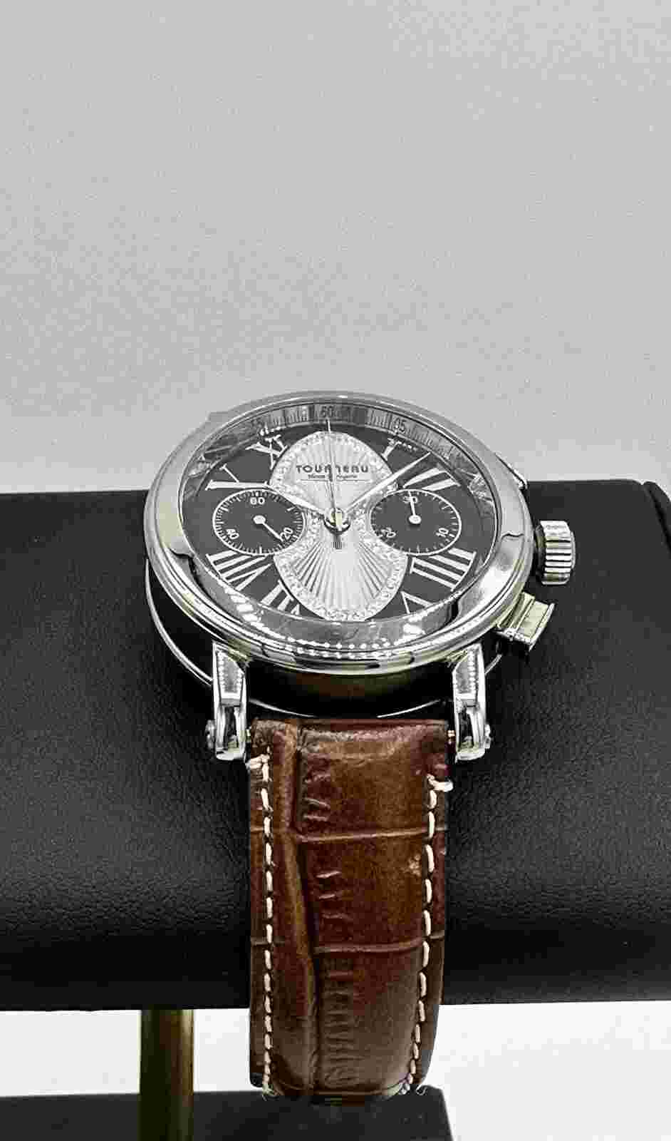 TOURNEAU GOTHAM Aurora Chrome Diamond Dial CHRONOGRAPH LIMITED EDITION 499 Swiss