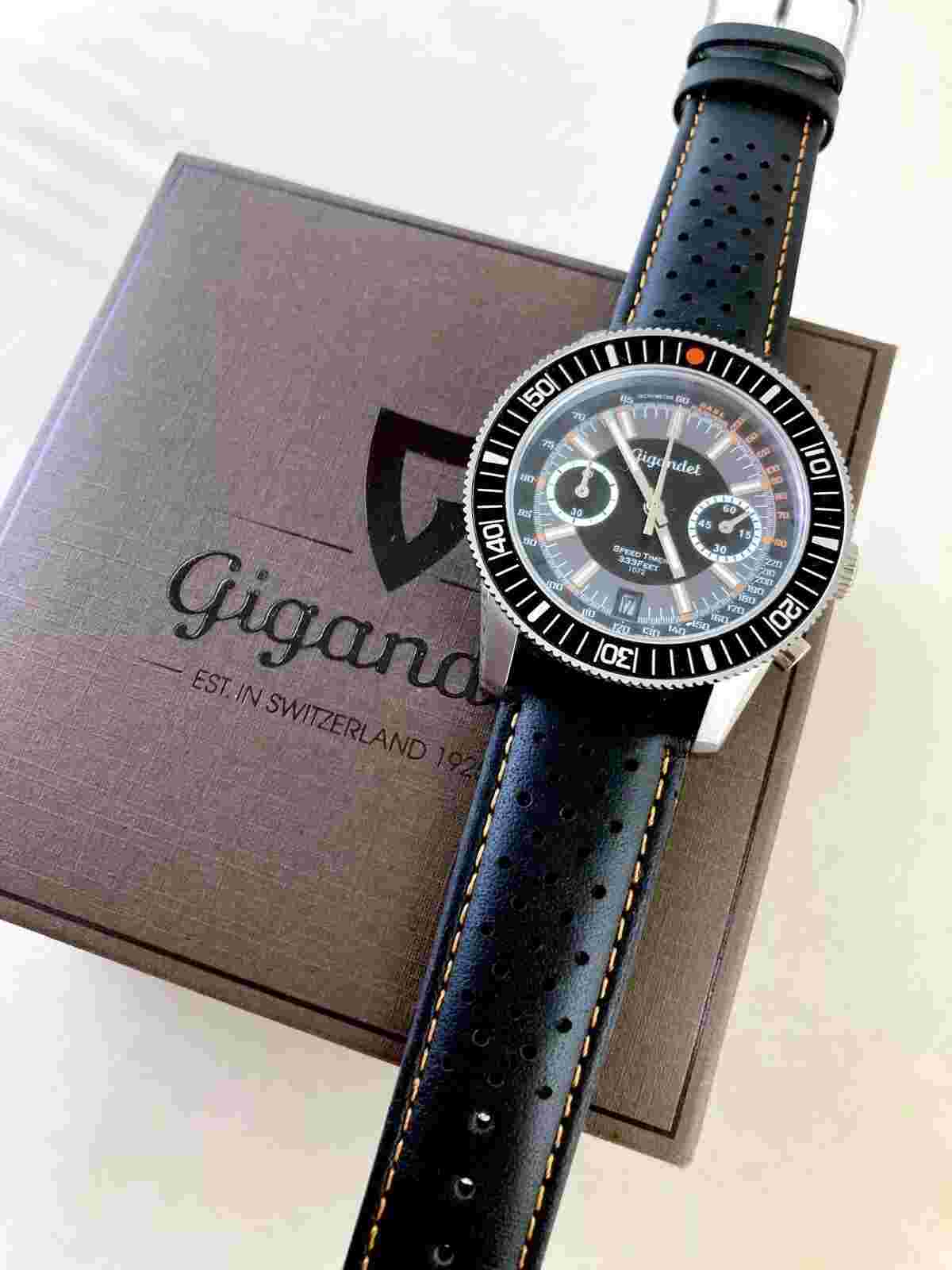 NOS GIGANDET G7 Miyota Chronograph Panda Racing Speedmaster Newman Daytona Pilot