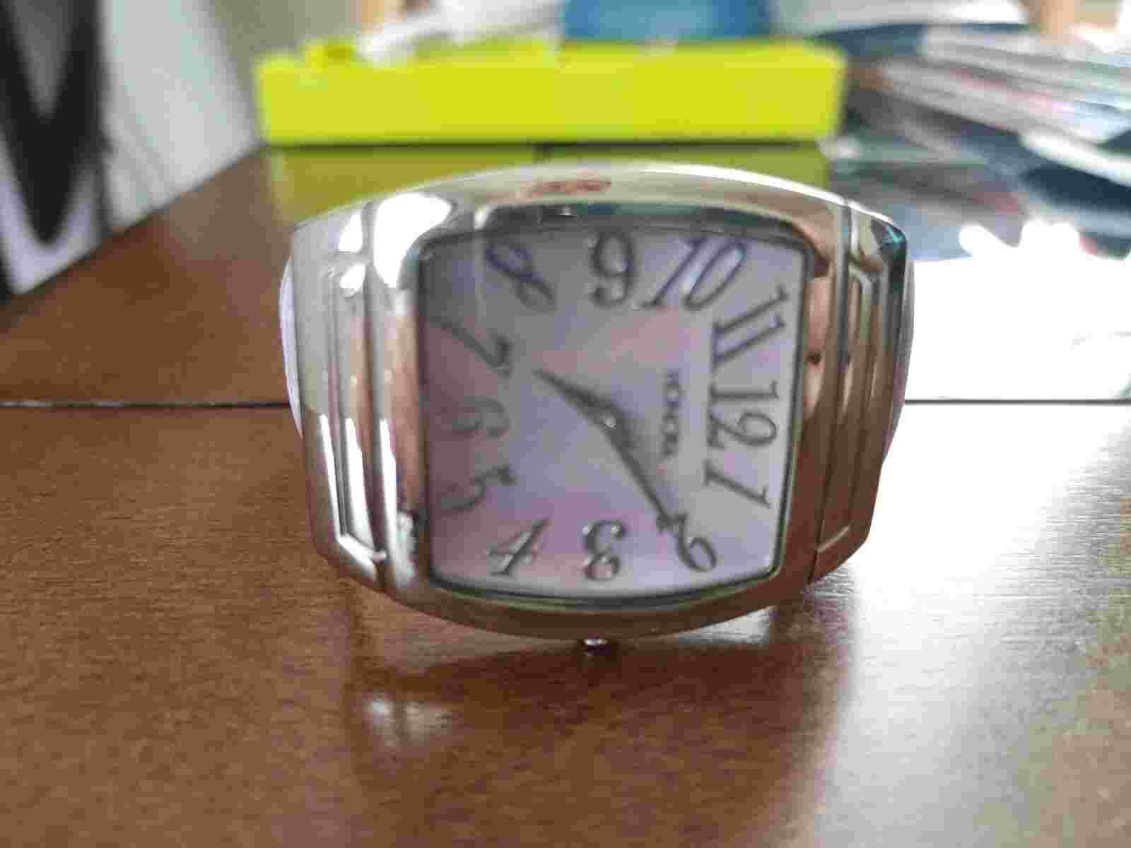 Honora women's Swiss Made Watch w Genuine purple leather strap Mother of Pearl