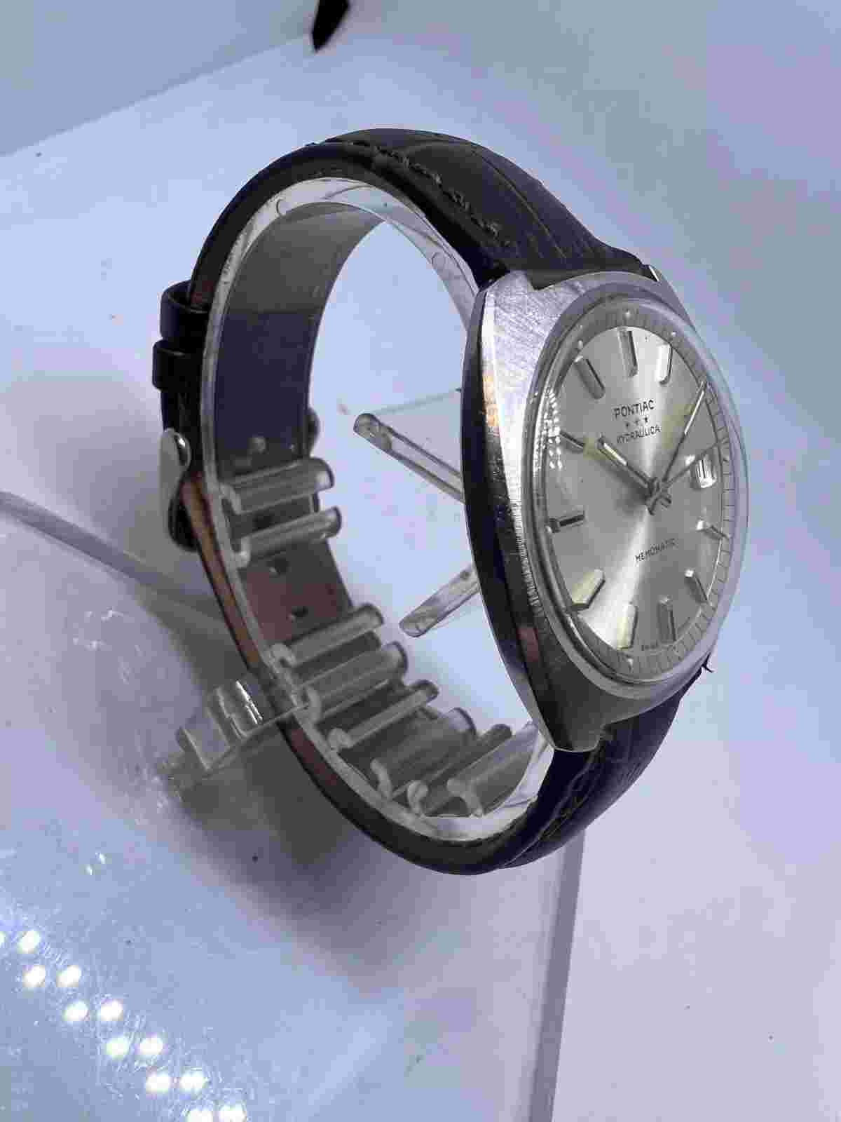 pontiac hydraulica memomatic automatic 21 jewels swiss watch