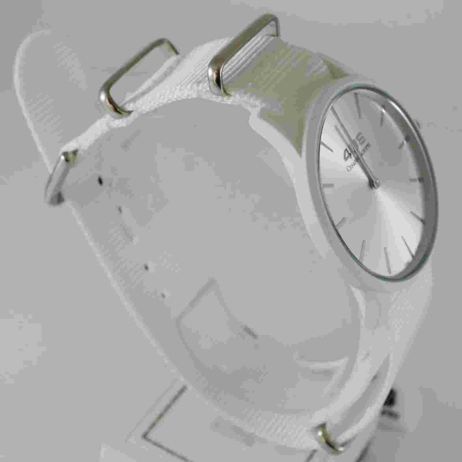 CESARE PACIOTTI 4US WATCH QUARTZ MIYOTA MOVEMENT 40 MM CASE, WHITE FABRIC BAND