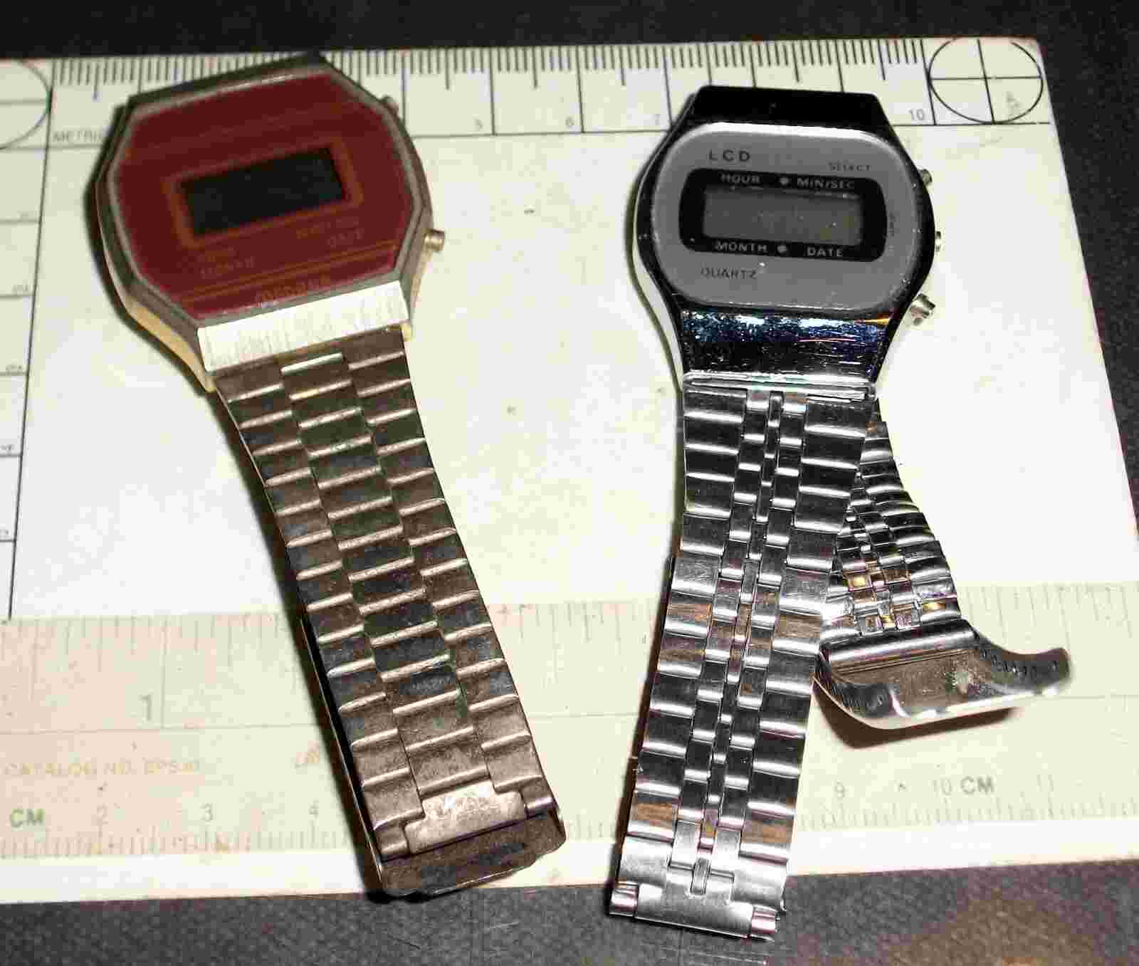 Pair of Early Digital Medana Quartz Wristwatches - Parts/ Repair