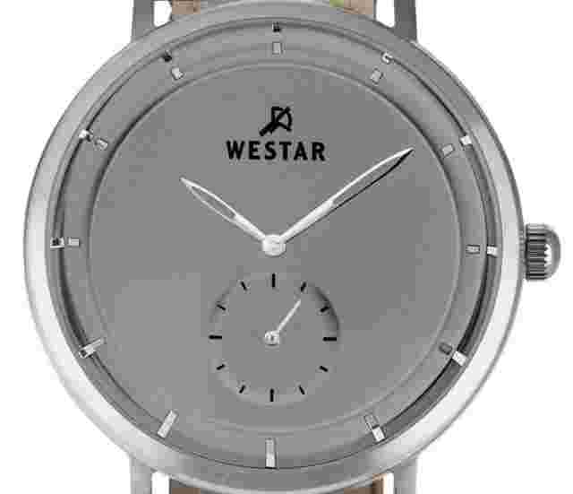 Westar Profile Leather Strap Grey Dial Quartz 50246STN106 Men's Watch