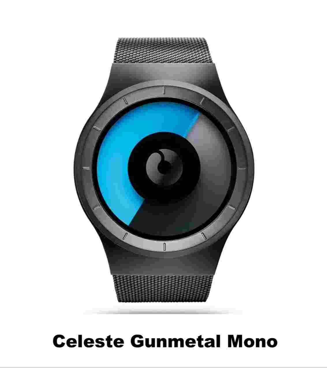 Used Ziiiro Celeste Gunmetal  Mono Japan Watch unisex, new battery