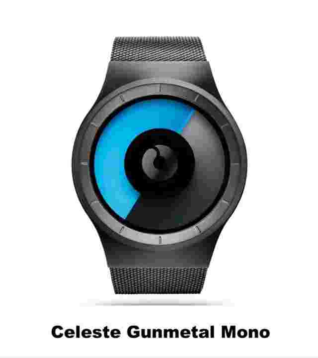 Used Ziiiro Celeste Gunmetal  Mono Japan Watch unisex, new battery