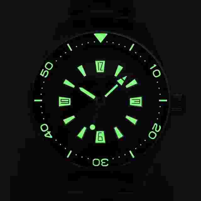 Heimdallr NH35A Automatic Watch For Men Sapphire Dial Stainless Steel Watch Mens