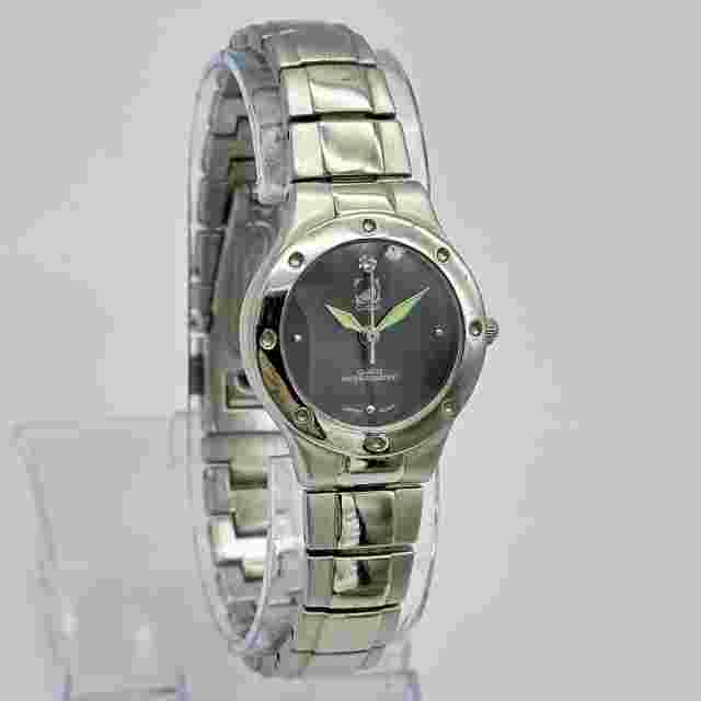 Women's CLIQUE by Europa Silver Tone Classic Diamond Accent Bracelet Watch Runs
