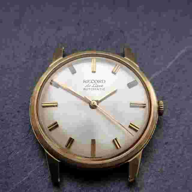 Vintage 9k Record De Luxe Automatic Men's Watch 9ct