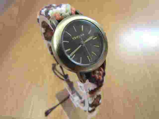 BRAND NEW LADIES KAHUNA WATCH ROUND BROWN DIAL AZTEK FRIENDSHIP STRAP KLF0022L