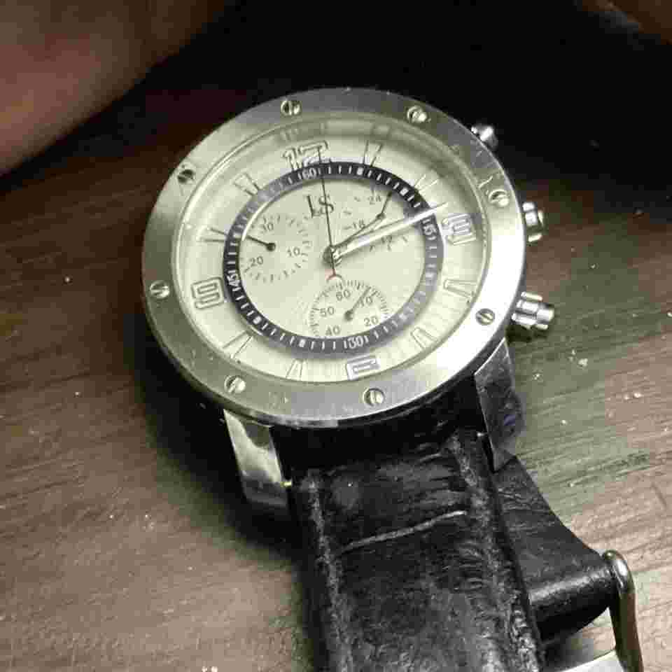 Joshua Ans Sons Stainless Steel 10 ATM Water Resistant Chronograph  Watch Works