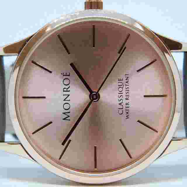 MONROE Classique by MAESTRO Leather Band Quartz Analog Women's Watch New Battery