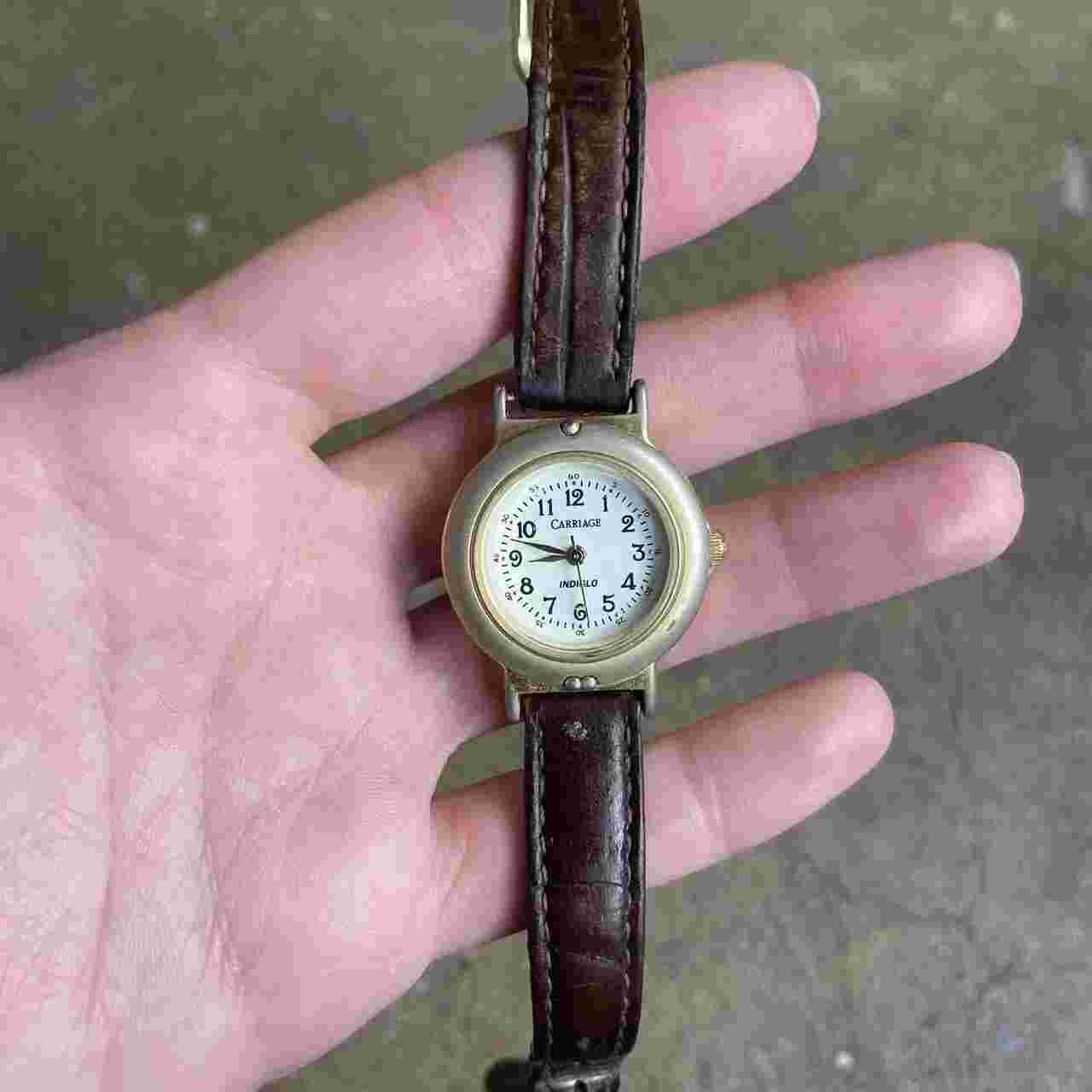 Vintage Carriage Timex Indiglo Ladies Watch Leather
