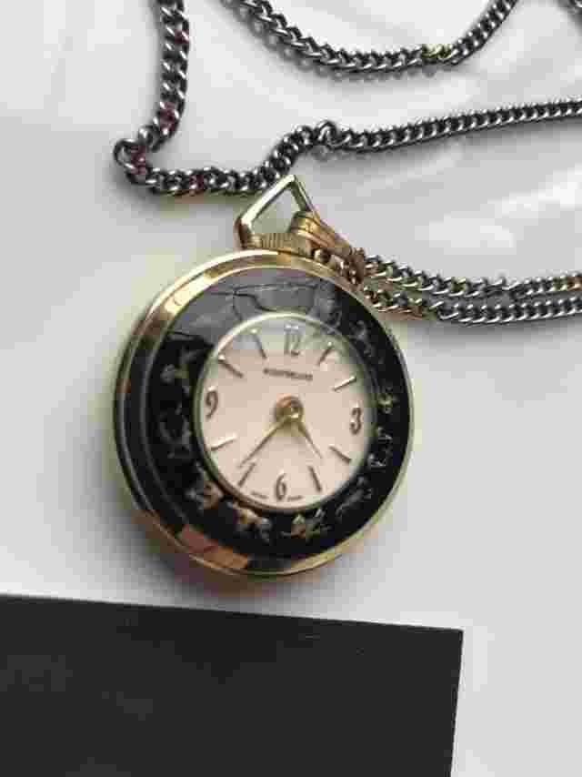 Rare Swiss Made Montreluxe Pendant Pocket Watch (Mechanical, Runs)Zodiac Signs