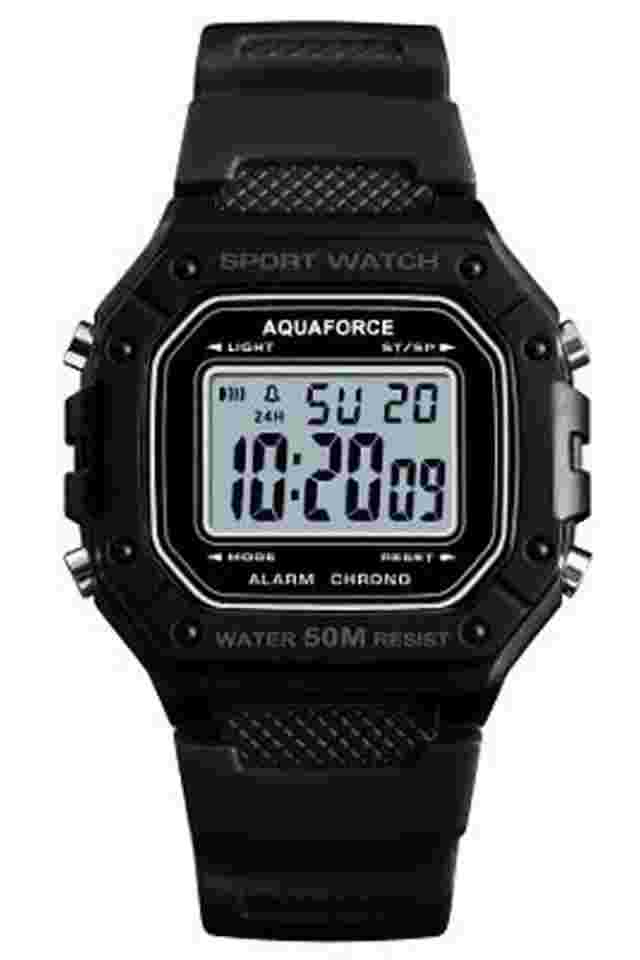 AQUAFORCE Multi Function Digital Watch with Flashlight 50M Water Resistant
